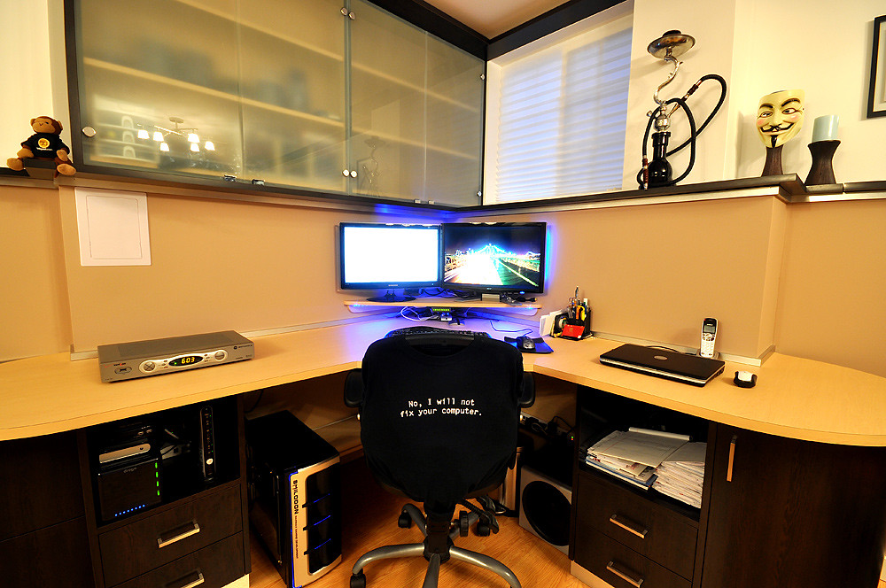 Modern open-plan commercial office interior representing office build-out and tenant improvement work